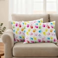 Abstract Watercolor Gradients Handprints Waterproof Throw Pillow Covers ...