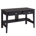 thumbnail image 3 of CorLiving Folio Dark Brown Engineered Wood Two Drawer Adult Desk with Lower Storage Shelf, 3 of 6