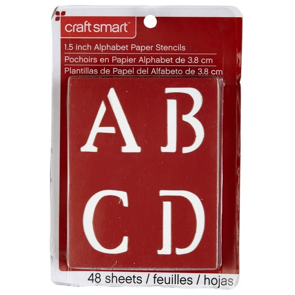 Craft Smart Old School Alphabet Stencils Set, 6 Pack
