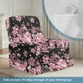thumbnail image 3 of Xixirimido Cherry Pink Blossom Pattern Recliner Chair Covers 4-Pieces Stretch Lazy Boy Recliner Covers with Pocket Reclining Slipcovers Soft Sofa Slipcover Furniture Protector for Pets Kids, 3 of 8