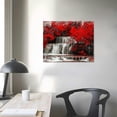 thumbnail image 4 of Nawypu  Black White and Red Waterfall Canvas Wall Art- Red Tree Prints Landscape Posters Framed Picture - Nature Forest Scenery Paintings for Living Room Bedroom Home Office Wall Decor, 4 of 5