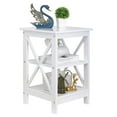 thumbnail image 4 of ZENSTYLE MDF 3 Tier X-Design End Table Rack, White, 4 of 9