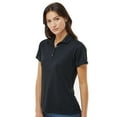thumbnail image 3 of Paragon Women’s Saratoga Mini Mesh Performance Polo, 4-Button Placket Polyester Shirt, Black, S, 3 of 5