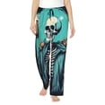 thumbnail image 1 of Balery Vintage Skull Beer Pantalones de pijama para mujer, pijamas ultraligeros, pantalones de estar por casa-Medium, 1 of 6