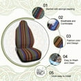 thumbnail image 3 of Unique Bargains 10pcs Baja Blanket Ethnic Style Bucket Seat Cover for Auto Car, 3 of 6