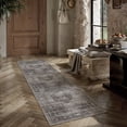 thumbnail image 4 of BERTHMEER 2x10 Washable Runner Rug for Hallway Brown Vintage Carpet Non-Slip Soft Low Pile Traditional Oriental Distressed Throw Rug for Bedroom Entryway Bathroom Laundry, 4 of 6