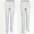 thumbnail image 2 of Pantalones de malla para mujer, mallas recortadas La ahueca hacia fuera la ropa de playa brillante para Negro Zulema Pantalones de rejilla, 2 of 8