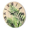 thumbnail image 3 of Designart 'Fern Plant Leaves Detail III' Farmhouse Wood Wall Clock, 3 of 5