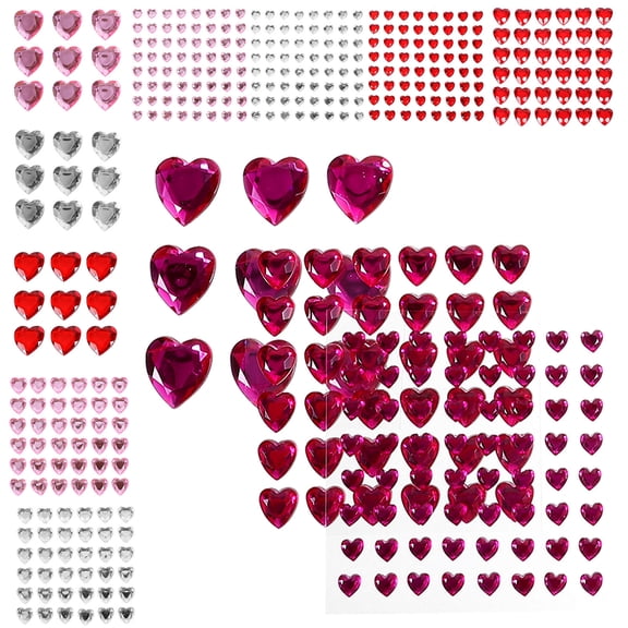 SEWCHICS Heart Shaped Crystal Gems Assorted Sheets 0.71X0.67X0.08In Acrylic