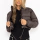 thumbnail image 5 of Ailaofu Women's Puffer Stand Collaraist Zipper Jackets Winter Warm Down Jacket Coat, 5 of 7