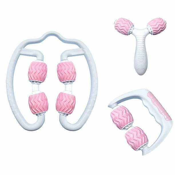 Masajeador de cuello manual 3 piezas Masajeador de cuello manual masajeador de piernas Accesorio de spa rosa JAMW Sencillez Walmart en linea