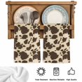 thumbnail image 6 of Cow Print Kitchen Towels Set of 3, Farmhouse Beige Brown Animal Prints Vintage Soft Microfiber Dish Towels, Absorbent Quick-Dry Washable Dishcloths for Kitchen Cleaning, Drying Dishes, 18x28 Inches, 6 of 9