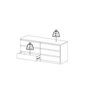 Tvilum Scottsdale Black Matte 6 Drawer Double Dresser