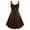 A05-Coffee, variant on ZVAVZ Women's Victorian Ball Gown Vintage Gothic Sleeveless DressRuffle Layer Chiffon Pleated Festival Party Dresses Black,M