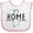 White and Pink, variant on Inktastic It's Home- Alabama State Outline DIstressed Text Boys or Girls Baby Bib
