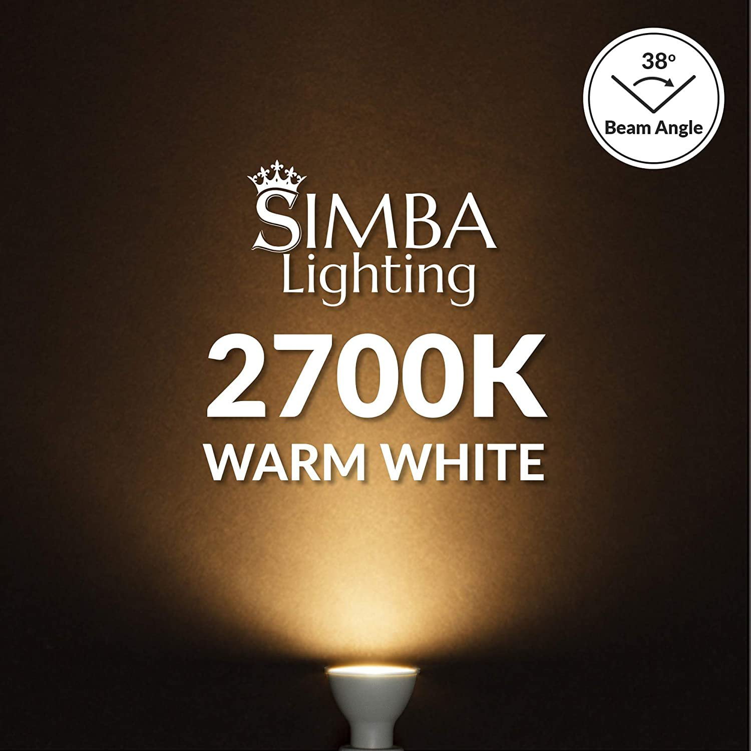 Simba Lighting LED GU10 120V 5W Twist 2700K Bulb Light Non-Dimmable Replacement Spot 50W Base 6-Pack
