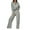 Gray, variant on Turilly Women's Coats and Jackets Women Round Neck Long Sleeve Zipper Tops Blouses Shirts and Elastic Waist Long Pants Suit