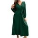 thumbnail image 1 of Vestidos Para Mujer Vestido Maxi Otoño E Invierno Moda Color Sólido Cruzado Con Cuello en V Vestido Plisado Falda Larga Odeerbi ODB158974, 1 of 5