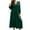 summer dresses-Green, variant on Brilliant Dresses for Women Plus Size Elegant Women's Spring Summer Solid Color V-Neck Pleated Dress Long Skirt Brown XL