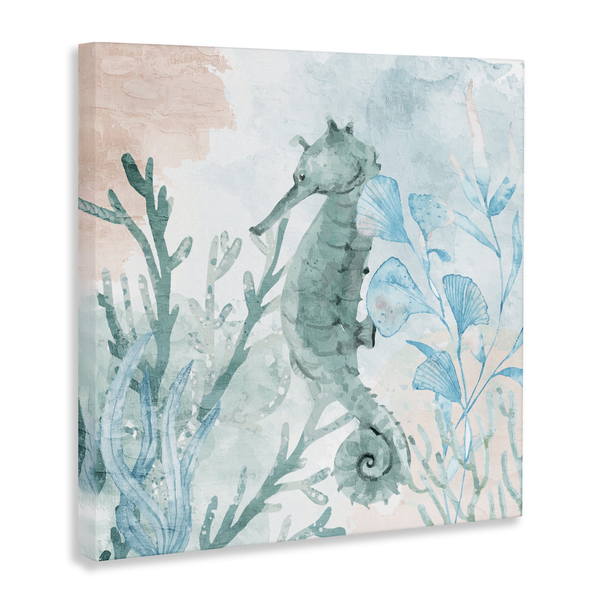 Stupell Industries Seahorse Sea Swim Canvas Wall Art, design by Kim Allen