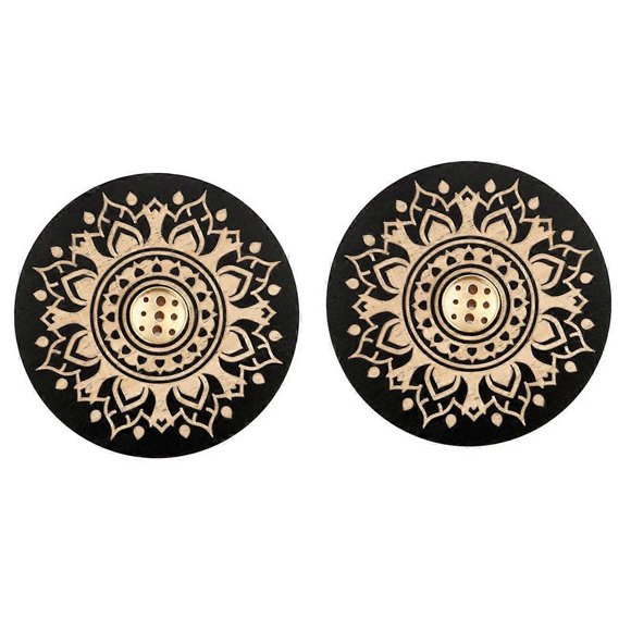 2 soportes para incienso para decoración del hogar, meditación, yoga, negro, B