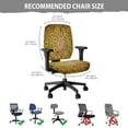thumbnail image 5 of ZUXONGSY Sunflower Wood Desk Chair Cover 2 Pcs Polyester Rolling Chair Cover with Elastic Bottom Chair Seat Cover + Backrest Cover Wear Resistant for Student Office Worker, 5 of 7