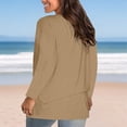 thumbnail image 4 of New & Trending for Spring Sawvnm Women's Fashion Solid Loose Long Sleeve T-shirt Pullover Tops for Women, 4 of 6