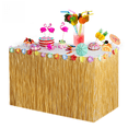 thumbnail image 4 of Falda de mesa hawaiana para fiesta con combinación de panal, piña, flamenco, sombrilla pequeña y pajita de frutas, decoraciones festivas, 4 of 4