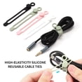 thumbnail image 4 of [Bridas para cables] Bridas de silicona UMUST reutilizables de 4.2 pulgadas, paquete de 20, 4 of 7