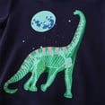 thumbnail image 5 of ATAIKU 2-7Y Kids Baby Boys Glow in the Dark Tops French Terry Sweatshirts Cotton Long Sleeve Crewneck Tops for Toddler Boy - Dinosaur, 5 of 6