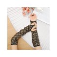 thumbnail image 6 of INSPIRE CHIC Women's Fingerless Gloves Scale Printed Elbow Long Arm Warmers Cosplay with Finger Loop One Size Gold, 6 of 6
