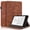 Brown, variant on Tree of Life Embossed Case for Kindle 6(2022) Stand, Card Slots, Stylus Loop Red