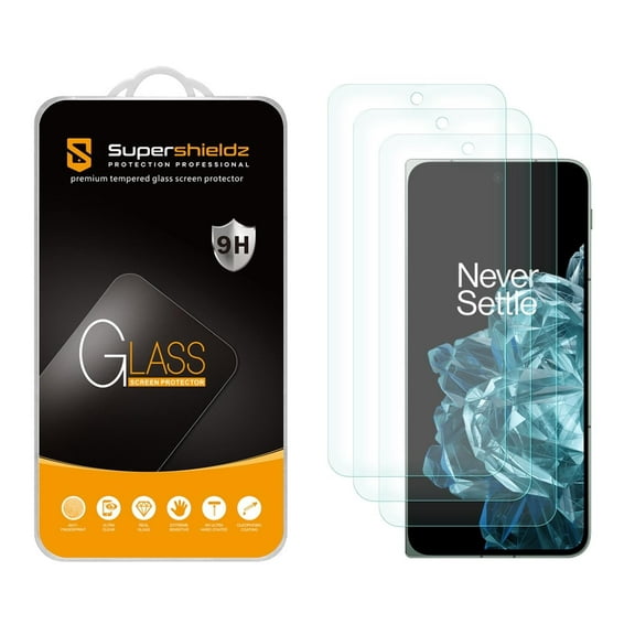 (3 Pack) Supershieldz Designed for OnePlus Open (Front Screen Only) Tempered Glass Screen Protector, Anti Scratch, Bubble Free