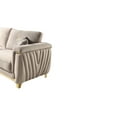 thumbnail image 5 of Leena Contemporary Style Upholstery Sofa Made with Wood in Gold accent & Beige, 5 of 7