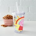 thumbnail image 4 of CafePress - Peppa Pig: Sisters - 16 Ounce Classic Clear Insulated Double Wall Tumbler Cup with Lid Straw , Reusable, 4 of 5