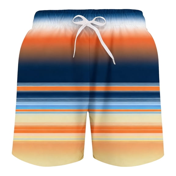 NAFUU Boys Swim Trunks Striped Swimwear Double Layer Beach Board Shorts Swimsuit For Kids Summer Swimming Surfing Classic Bathing Suit For Boys 10-12 Years