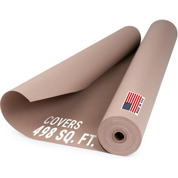 Paclord 35” x 1992” (166’) Brown Rosin Paper Roll - Made in USA Thick Heavy-Duty 7 mil Masking Paper for Surface Protection from Paint, Dust, Foot Traffic - Paint Floor Covering