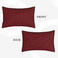 thumbnail image 2 of Gukieu Burgundy Floral Print Plush Pillow Cover, Hidden Zipper Pillow Protector without Pillow Core, Suitable for Bedroom, Office, Car Decoration-16"x24", 2 of 6