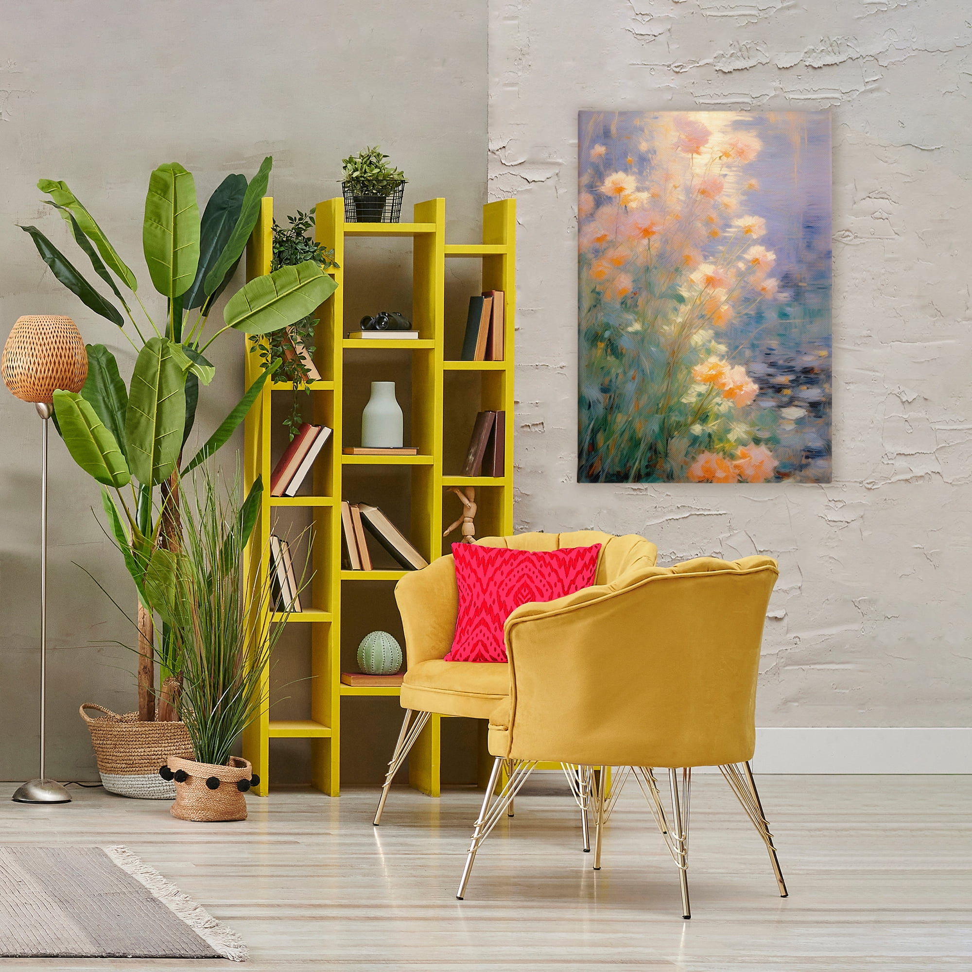 Stupell Industries Sunlit Pastel Blossoms Impression Canvas Wall Art, design by Angie Hawke