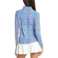 thumbnail image 2 of IBKUL womens  Mock Neck Top, XXL, Blue, 2 of 3