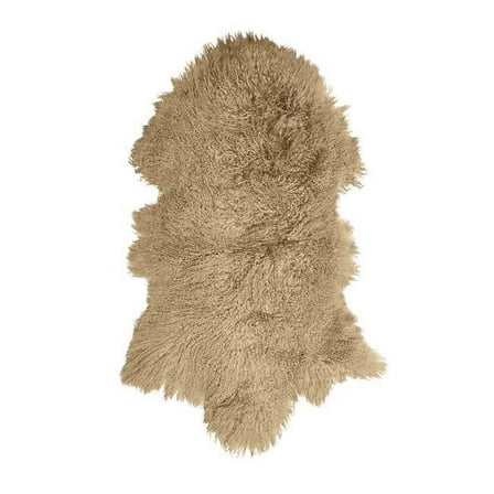 BS Trading Rug H-TIB-10-H No.10 Tibetan Whole Hide Pelt, Champagne