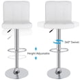 thumbnail image 6 of HomGarden Set of 2 Adjustable PU Leather Swivel Barstool Indoor Bar Stool W/ Back, White, 6 of 9
