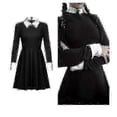 thumbnail image 3 of Wednesday Addams Cosplay Costume Set Halloween Carnival Party Costumes For Adult Kids, 3 of 5