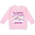 thumbnail image 2 of Inktastic My Grandma Loves Me Unicorn Toddler Sweatshirt, 2 of 4