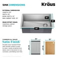 thumbnail image 6 of KRAUS Kore 30" Undermount Workstation 16 Gauge Single Bowl Stainless Steel Kitchen Sink with Accessories, 6 of 8