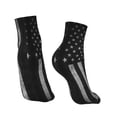 thumbnail image 2 of Breathable Athletic Socks Thin Blue Line Flag Cushioned Quarter Socks for Men Women, 2 of 7