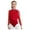 Red, variant on Gymnastics Leotards fort Girls Mesh Sheer Long Sleeve Sparkle Figure Skating Bodysuit Dance Tops Grey 12