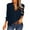 Navy, variant on Seductiva Women's Dress Shirts Long Sleeve Women Casual Button Women Shirts V Neck Long Sleeve Collared office Women Work Blouses Tops Women with Pocket Wrinkle-Free Solid Work Blouse Basic Tees