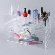 Multifunctional Acrylic Cosmetics Case Large Jewelry & Cosmetic Storage Display Box Portable Transparent Makeup Organizer