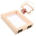thumbnail image 1 of HAMPPLIES 2Pcs Wooden Paper Frame and Screen for Beginners Beige Rectangular Shape, 1 of 6